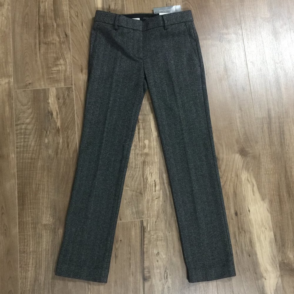 NWTAnn Taylor Full Length Straight Herringbone OOP